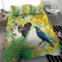 New Zealand Maori Mahuru Bedding Set Tui With Pikawakawa Spring Colors LT7 - Polynesian Pride