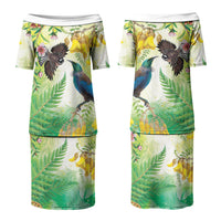 New Zealand Maori Mahuru Couples Matching Puletasi and Hawaiian Shirt Tui With Pikawakawa Spring Colors LT7 - Polynesian Pride