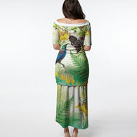 New Zealand Maori Mahuru Puletasi Tui With Pikawakawa Spring Colors LT7 - Polynesian Pride