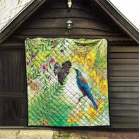 New Zealand Maori Mahuru Quilt Tui With Pikawakawa Spring Colors LT7 - Polynesian Pride