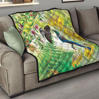 New Zealand Maori Mahuru Quilt Tui With Pikawakawa Spring Colors LT7 - Polynesian Pride
