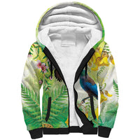 New Zealand Maori Mahuru Sherpa Hoodie Tui With Pikawakawa Spring Colors LT7 Unisex Multicolor - Polynesian Pride