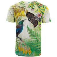New Zealand Maori Mahuru T Shirt Tui With Pikawakawa Spring Colors LT7 - Polynesian Pride