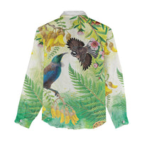 New Zealand Maori Mahuru Women Casual Shirt Tui With Pikawakawa Spring Colors LT7 - Polynesian Pride