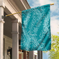Hawaii Plumeria Lei Garden Flag Aloha Festive Vibe - Teal LT7 House Flag Teal - Polynesian Pride