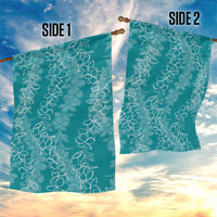 Hawaii Plumeria Lei Garden Flag Aloha Festive Vibe - Teal LT7 - Polynesian Pride