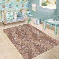 Hawaii Plumeria Lei Area Rug Aloha Festive Vibe - Beige