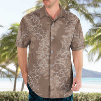 Hawaii Plumeria Lei Hawaiian Shirt Aloha Festive Vibe - Beige