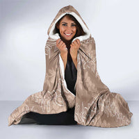 Hawaii Plumeria Lei Hooded Blanket Aloha Festive Vibe - Beige LT7 - Polynesian Pride