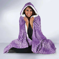 Hawaii Plumeria Lei Hooded Blanket Aloha Festive Vibe - Violet LT7 - Polynesian Pride