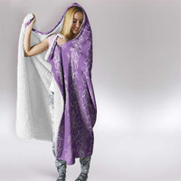Hawaii Plumeria Lei Hooded Blanket Aloha Festive Vibe - Violet LT7 - Polynesian Pride