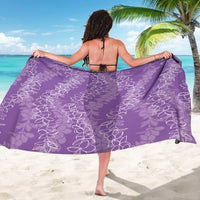 Hawaii Plumeria Lei Sarong Aloha Festive Vibe - Violet