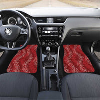 Hawaii Plumeria Lei Car Mats Aloha Festive Vibe - Crimson