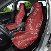 Hawaii Plumeria Lei Car Seat Cover Aloha Festive Vibe - Crimson