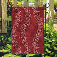 Hawaii Plumeria Lei Garden Flag Aloha Festive Vibe - Crimson LT7 Garden Flag Crimson - Polynesian Pride