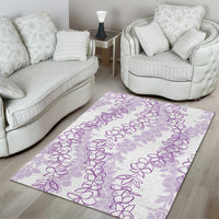 Hawaii Plumeria Lei Area Rug Aloha Festive Vibe - Amethyst