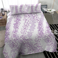 Hawaii Plumeria Lei Bedding Set Aloha Festive Vibe - Amethyst