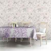 Hawaii Plumeria Lei Tablecloth Aloha Festive Vibe - Amethyst