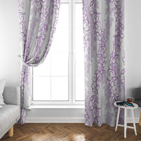 Hawaii Plumeria Lei Window Curtain Aloha Festive Vibe - Amethyst