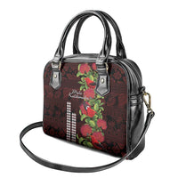 Hawaii Mele Kalikimaka Kakau Shoulder Handbag I'iwi Bird on Ohia Lehua