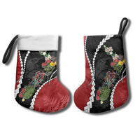 New Zealand Christmas Stocking Flora Map with Birds - Polynesian Pride