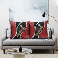 New Zealand Christmas Pillow Cover Flora Map with Birds - Polynesian Pride