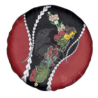 New Zealand Christmas Spare Tire Cover Flora Map with Birds - Polynesian Pride