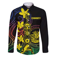 New Caledonia Kanaky Personalized Family Matching Off Shoulder Maxi Dress and Hawaiian Shirt Fleche Faitiere - Plumeria