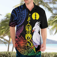 New Caledonia Kanaky Personalized Hawaiian Shirt Fleche Faitiere Mix Kagu