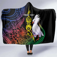 New Caledonia Kanaky Personalized Hooded Blanket Fleche Faitiere Mix Kagu LT7 One Size Colorful - Polynesian Pride