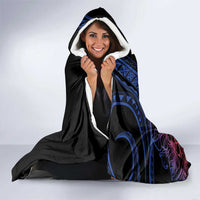 New Caledonia Kanaky Personalized Hooded Blanket Fleche Faitiere Mix Kagu LT7 - Polynesian Pride