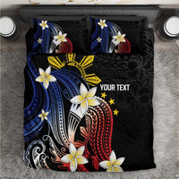 Personalized Philippines Tribal Bedding Set Tropical Waves - Plumeria
