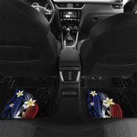 Personalized Philippines Tribal Car Mats Tropical Waves - Plumeria