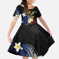 Personalized Philippines Tribal Family Matching Off The Shoulder Long Sleeve Dress and Hawaiian Shirt Tropical Waves - Plumeria