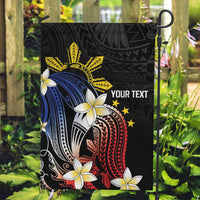 Personalized Philippines Tribal Garden Flag Tropical Waves - Plumeria