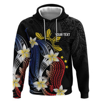 Personalized Philippines Tribal Hoodie Tropical Waves - Plumeria