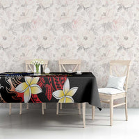 Personalized Philippines Tribal Tablecloth Tropical Waves - Plumeria