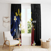 Personalized Philippines Tribal Window Curtain Tropical Waves - Plumeria