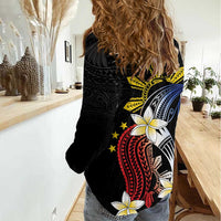 Personalized Philippines Tribal Women Casual Shirt Tropical Waves - Plumeria