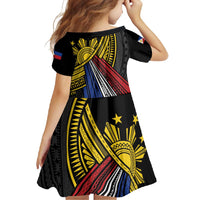 Philippines Sun Family Matching Off Shoulder Maxi Dress and Hawaiian Shirt Pasifika Tribal Style