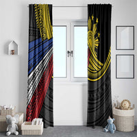 Philippines Sun Window Curtain Pasifika Tribal Style