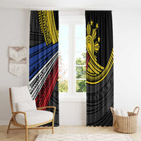 Philippines Sun Window Curtain Pasifika Tribal Style