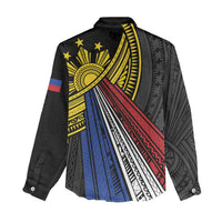 Philippines Sun Women Casual Shirt Pasifika Tribal Style