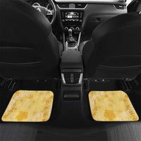 Hawaii Oahu Island Flowers Lei Car Mats Yellow Ilima Mix Plumeria
