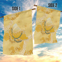 Hawaii Oahu Island Flowers Lei Garden Flag Yellow Ilima Mix Plumeria