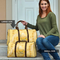 Hawaii Oahu Island Flowers Lei Travel Bag Yellow Ilima Mix Plumeria