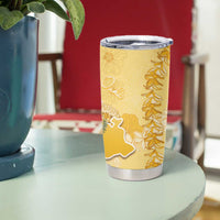 Hawaii Oahu Island Flowers Lei Tumbler Cup Yellow Ilima Mix Plumeria LT7 - Polynesian Pride