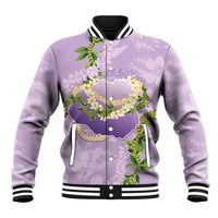 Hawaii Kauai Island Flowers Lei Baseball Jacket Mokihana Lei