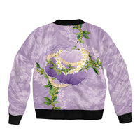 Hawaii Kauai Island Flowers Lei Bomber Jacket Mokihana Lei LT7 - Polynesian Pride