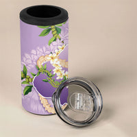 Hawaii Kauai Island Flowers Lei 4 in 1 Can Cooler Tumbler Mokihana Lei